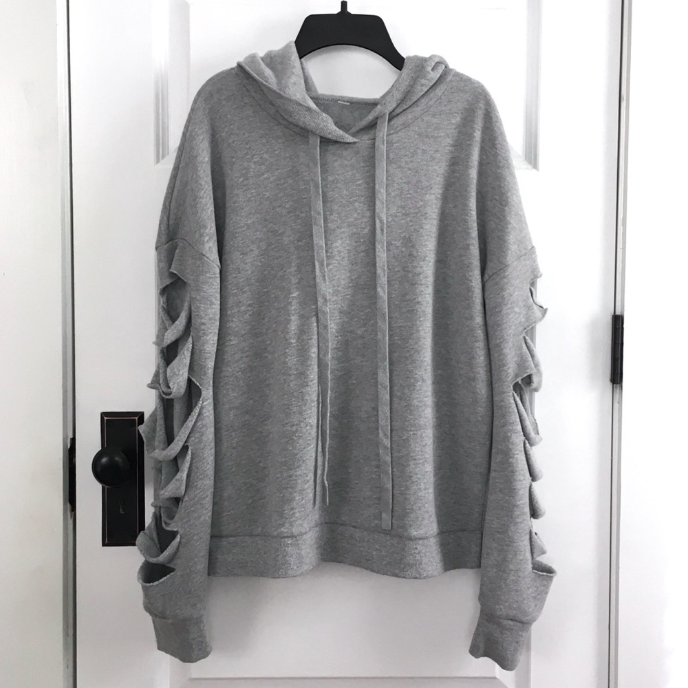 Christina Anstead Alo Yoga Slay Slashed Hoodie